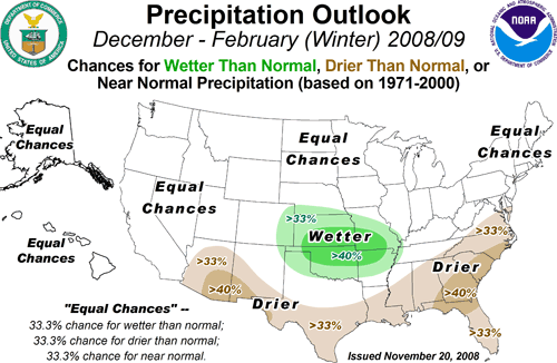 Winter 2008-09 Precipitation Outlook