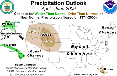 Spring 2009 precipitation outlook Spring 2009 precipitation outlook