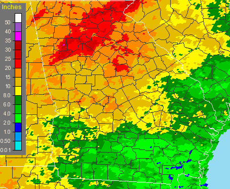 September-October, 2009 Georgia rainfall September-October, 2009 Georgia rainfall